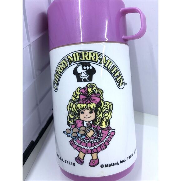 Cherry,Merry,Muffin`1988`Mattel Inc-Plastic Thermos`Without SipTop. VTG. Read - Picture 7 of 14